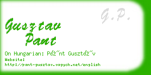 gusztav pant business card